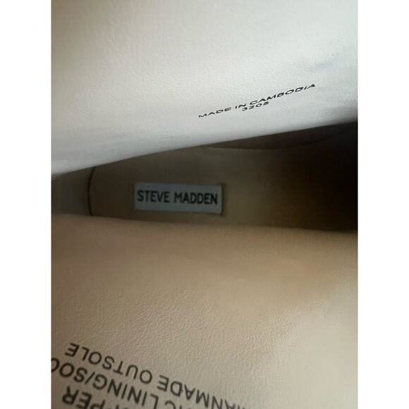 NWT Steve Madden Jones Black Leather Zip-Front Platform Ankle Lug Sole Boot 9M - Picture 9 of 10